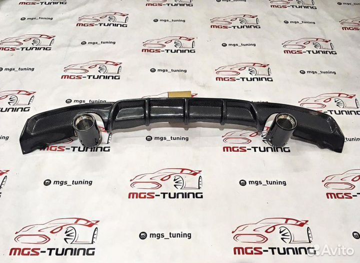 Диффузор BMW F30 M-Performance карбон + насадки М
