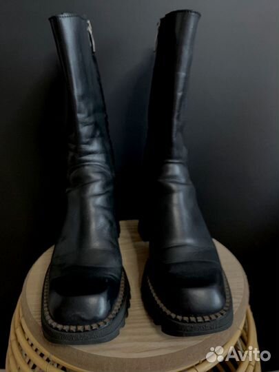 Полусапоги кожаные