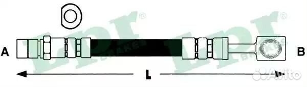 6T46181 Шланг тормозной daewoo lanos, daewoo nexia