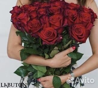 Букет из 25 красных роз Цветы