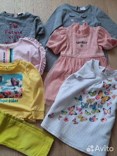 Вещи пакетом на девочку рост 110