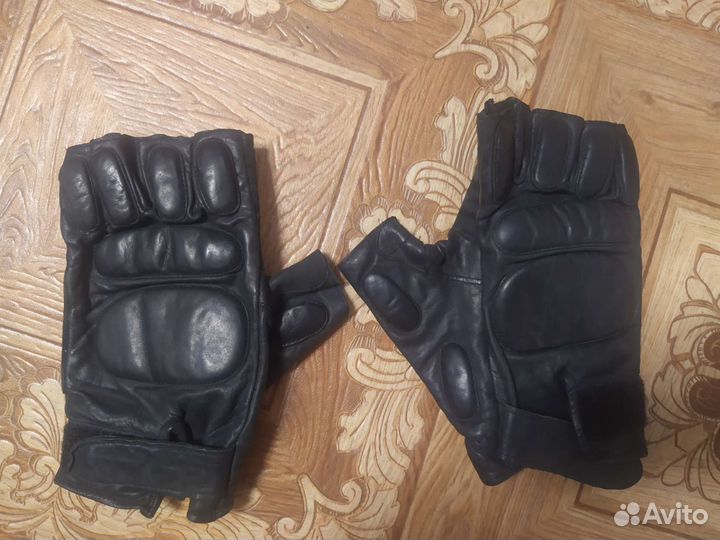Перчатки тактические кожаные