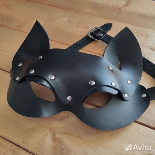 Маска кошки натуральная кожа