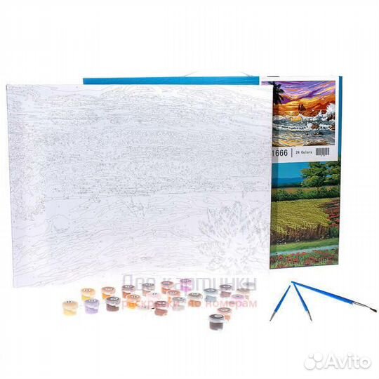 Картина по номерам 40x50 Дом на берегу реки