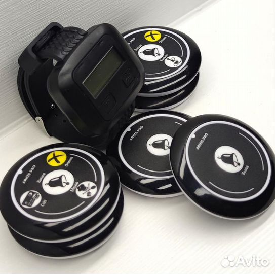 Кнопка вызова официанта модель Смайл с часами