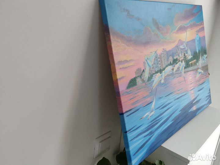 Картина маслом на холсте, на подрамнике, 50 на 70