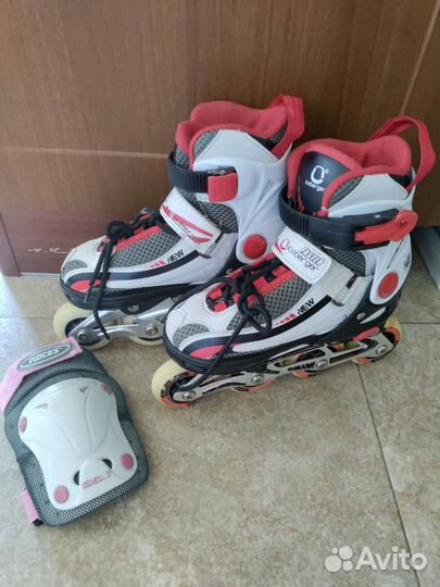 Роликовые коньки раздвижные с защитой 29-32