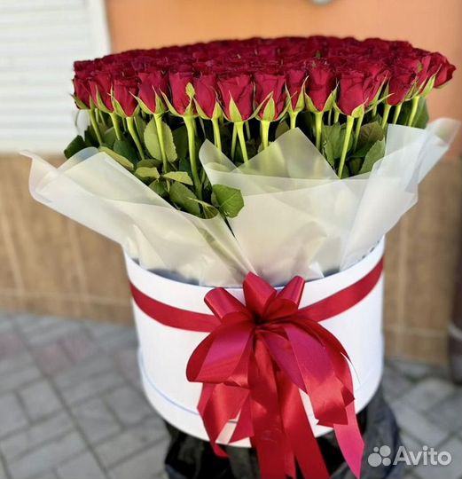 Цветы букеты 101 роза