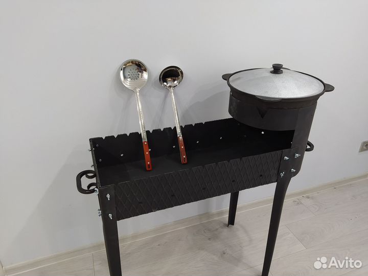 Казан + мангал с подказанником + в подарок шумовка