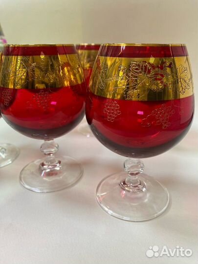 Набор коньячных бокалов,чешское стекло 6шт Bohemia