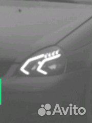 Фары на Приору в стиле амг с дхо ксенон