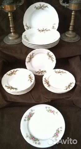 Тарелки и блюда СССР фарфор, фаянс, стекло