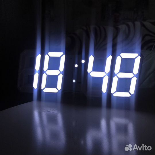 Часы настольные светодиодные с будильником