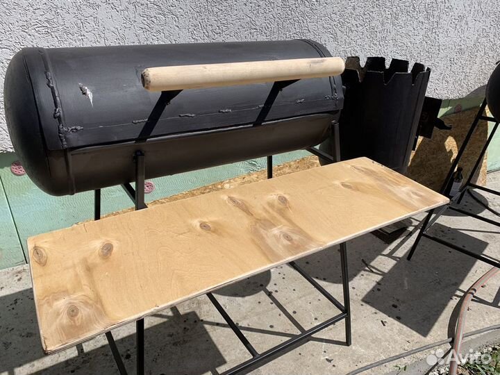 Мангал с печью под казан