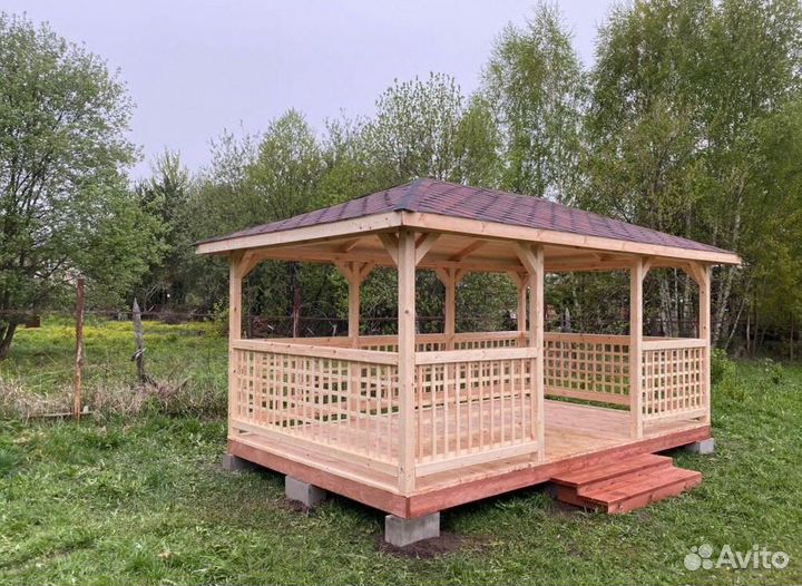 Деревянные беседки для дачи