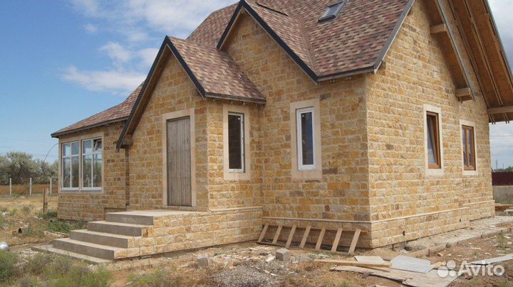 Природный Дагестанский камень песчаник для фасада