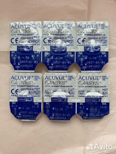 Новые контактные линзы Acuvue Oasys