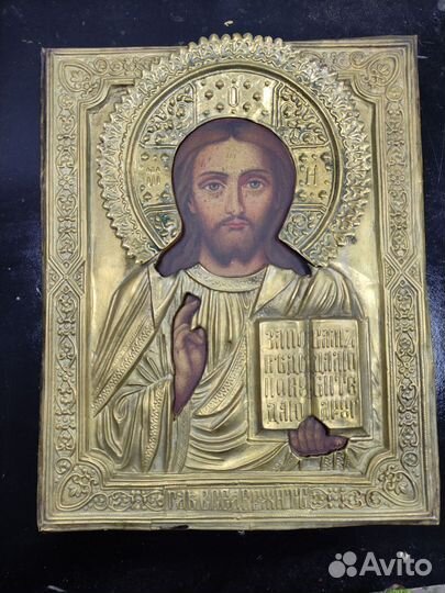 Старинная икона Господь Вседержитель