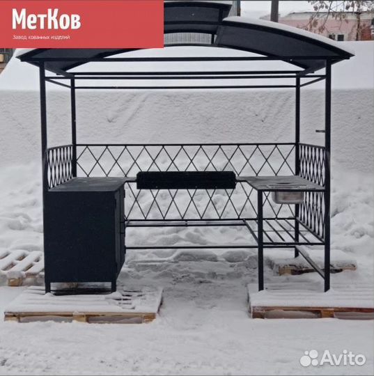 Мангал барбекю с крышей