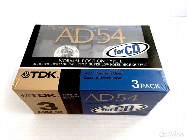 Аудиокассеты 3 штуки 3Pack TDK AD 54 - 1989 г