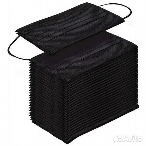 Маска медицинская черная