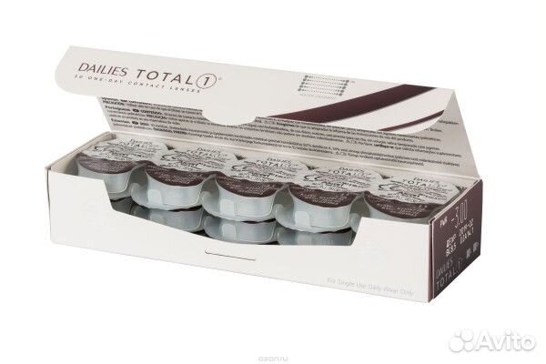 Дневные линзы Dailies Total1 (90 шт.) 8,5 -3,00D