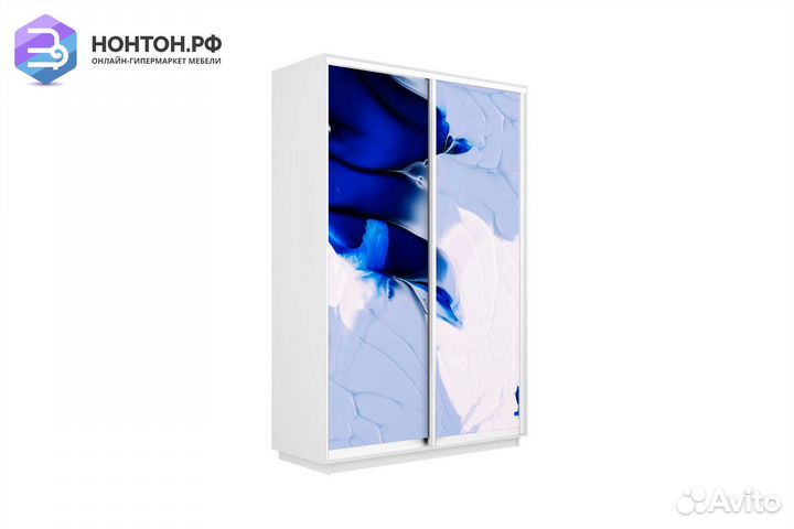 Шкаф-купе 2-х дверный Нонтон фото №1010 / белый сн