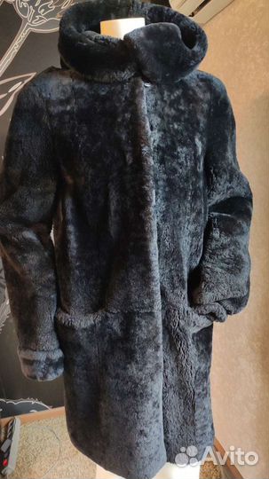 Шуба мутоновая с капюшоном
