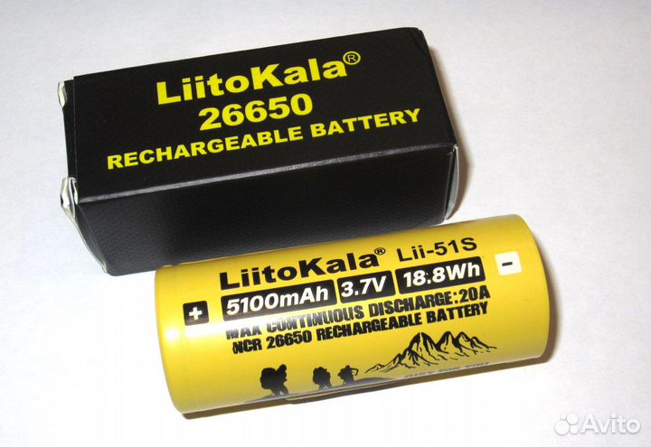 Литий-ионный аккумулятор LiitoKala NCR-26650 3,7V