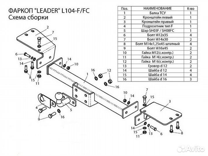 Фаркоп установка тсу Toyota Land Cruiser 100 Resty