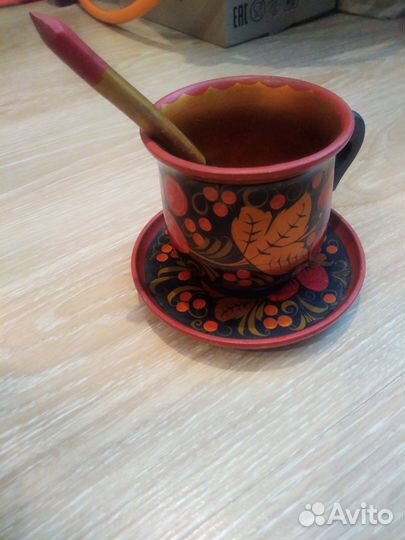 Хохлома посуда дерево, керамика отличное состояние
