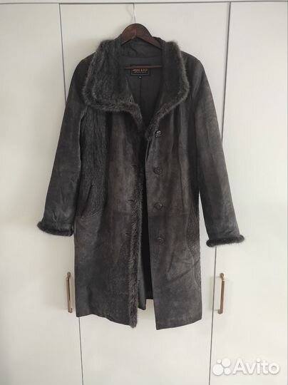 Пальто демисезонное, замшевое