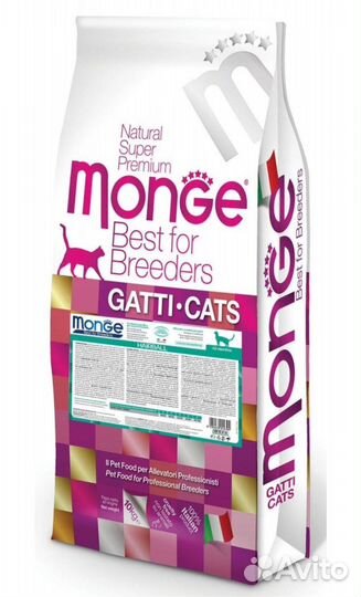 Корм для кошек monge лосось, курица