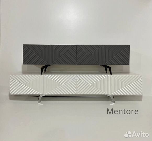 Тумба тв Bravo в цвете графит (на опорах)