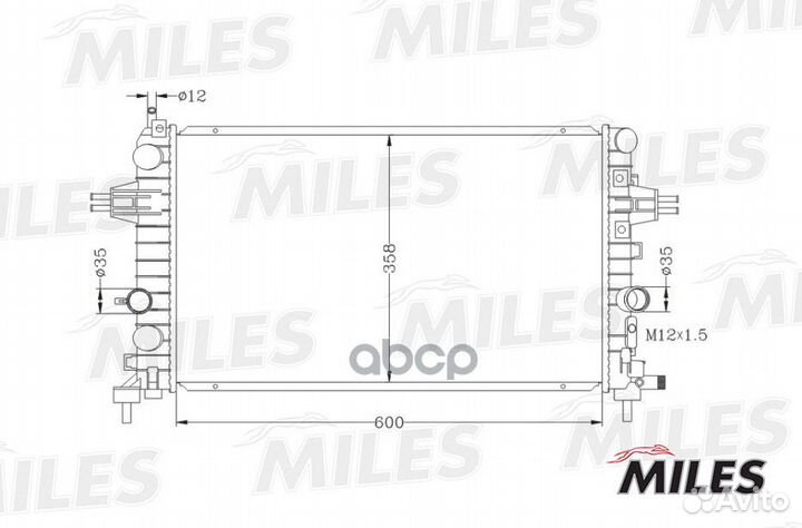 Радиатор (механическая сборка) opel astra H
