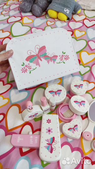 Деревянный набор детской косметики