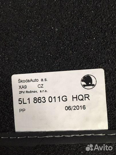 Коврики текситльные Шкода Ети