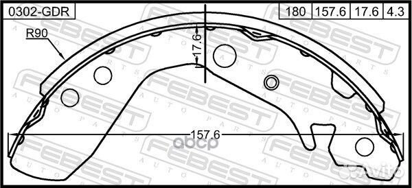 Колодки тормозные 0302GDR Febest