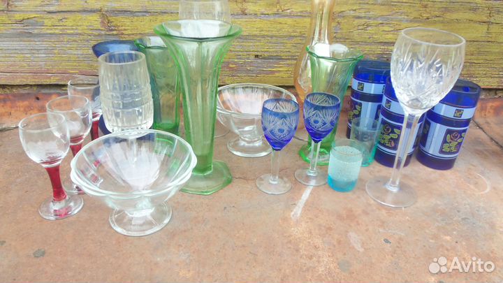 Рюмки вазы стекло СССР