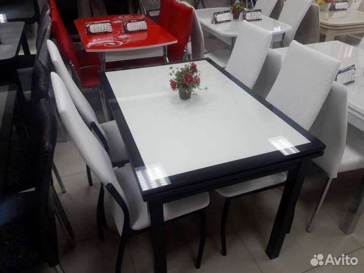 Стол обеденный Аполлон стекло 1,1 м