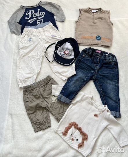 Вещи на мальчика 6-12 месяцев пакетом