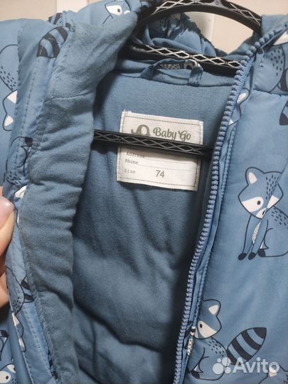 Детский демисезонный комбинезон 74