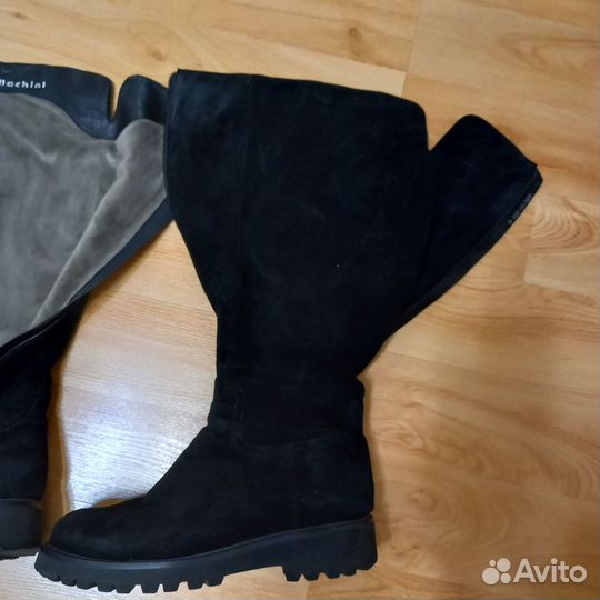 Сапоги зимние из натуральной замши