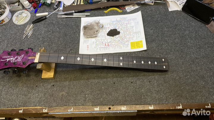 Замена ладов на гитаре, шлифовка ладов, отстройка