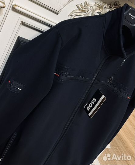 Большие размеры.Теплый костюм на флисе Hugo Boss