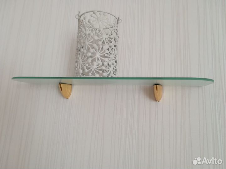 Стеклянная полочка и держатель