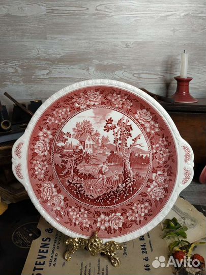 Антиквариат из Европы. Стар блюдо Керамика