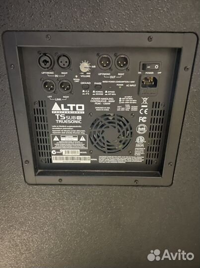 Набор Alto ts sub 18 subwoofer 1200w+