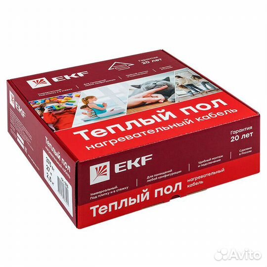 Теплый пол кабельный EKF PROxima 600 Вт 8 м