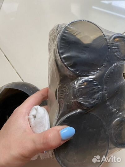 Новый чайный/кофейный сервиз из темного стекла Фра